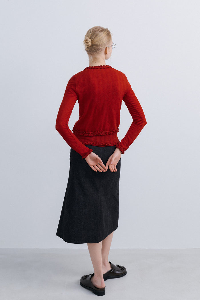 TAKISADA' WOOL CARDIGAN - RED