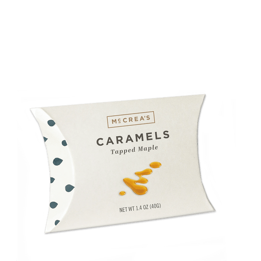 1.4oz Pillow Box Custom Tapped Maple Caramels - Corporate Gifts