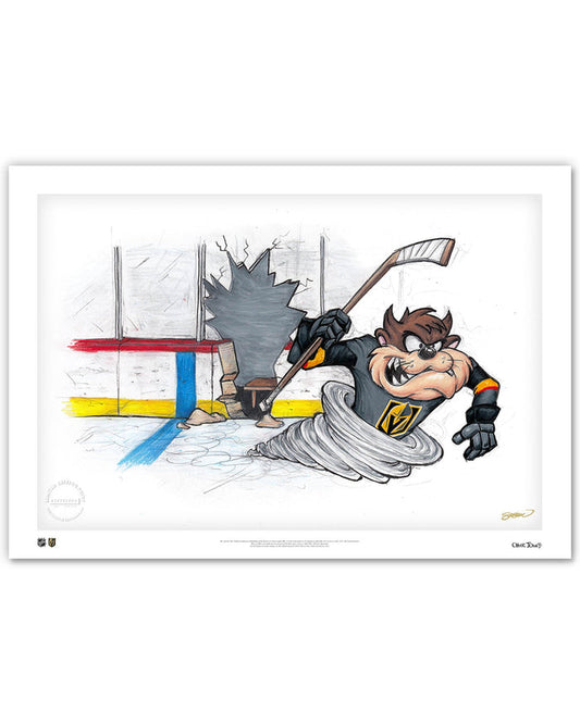 Tazmanian Line Change x NHL Golden Knights Art Print