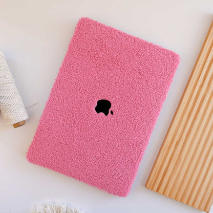 Teddy Fabric MacBook Case - Barbie Pink