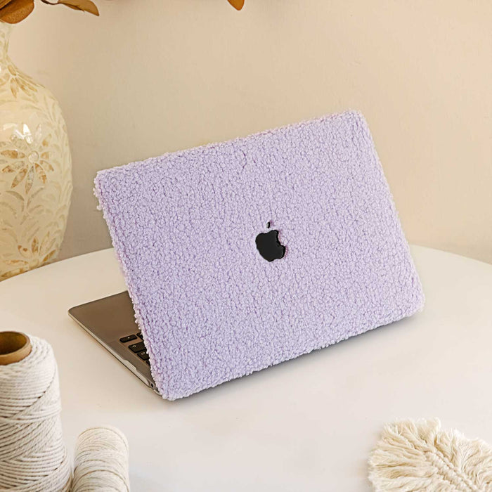 Teddy Fabric MacBook Case - Violet