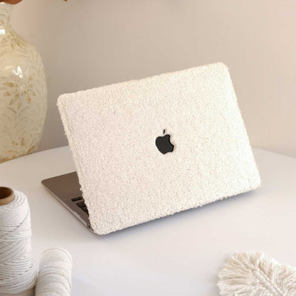Teddy Fabric MacBook Case - White