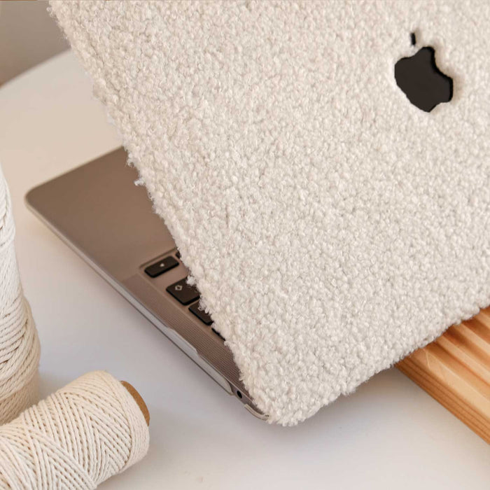 Teddy Fabric MacBook Case - White