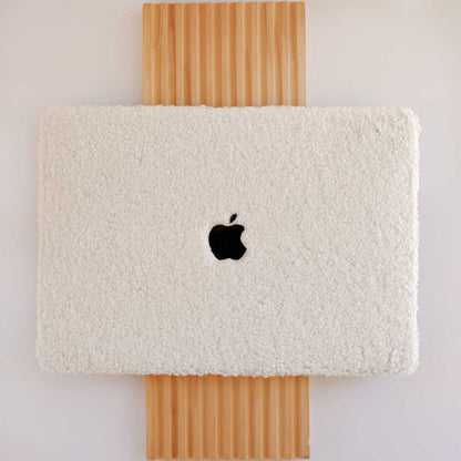 Teddy Fabric MacBook Case - White