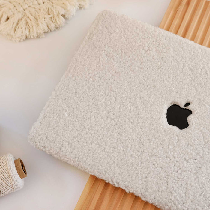 Teddy Fabric MacBook Case - White