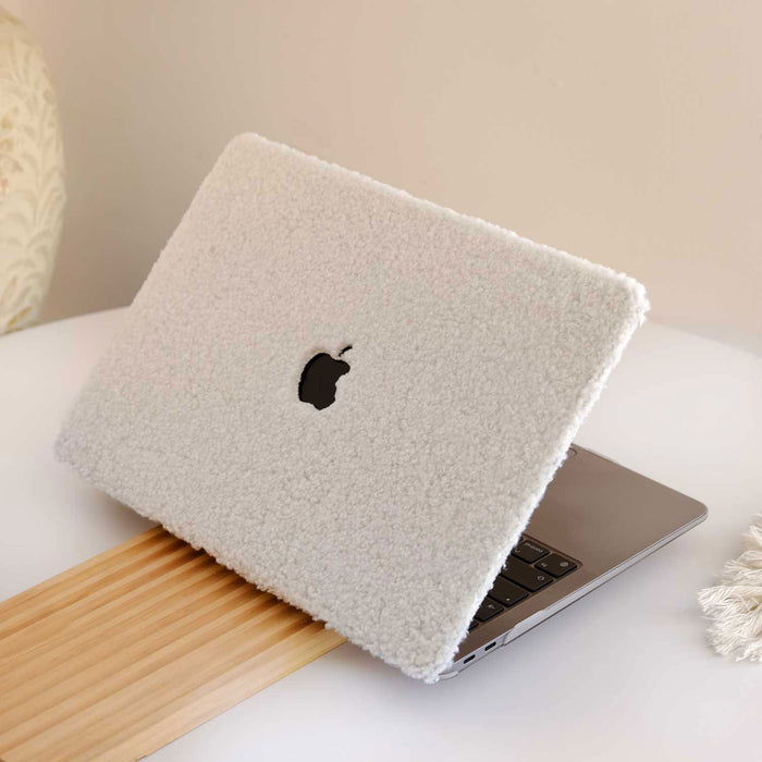 Teddy Fabric MacBook Case - White