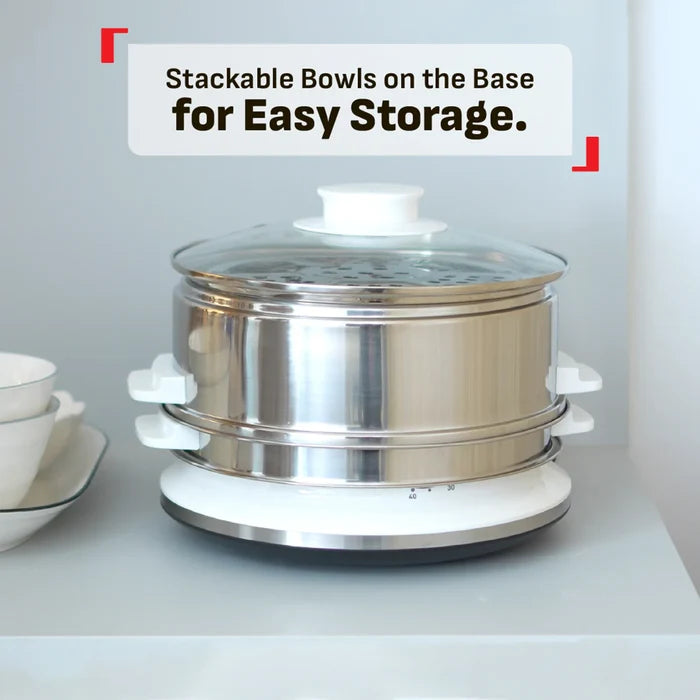 Tefal Convenient Series Food Steamer VC1451 stackable bowls for easy storage