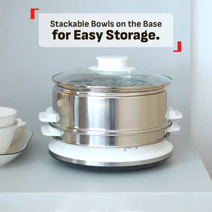 Tefal Convenient Series Food Steamer VC1451 stackable bowls for easy storage