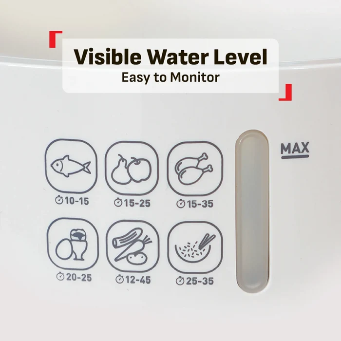Tefal Convenient Series Food Steamer VC1451 with water level indicator