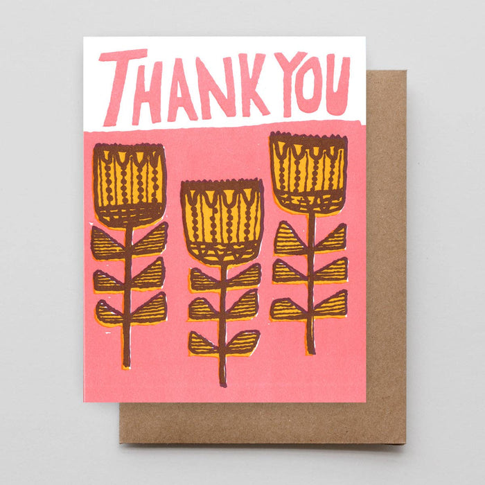 Thank You Folk Flowers: Single card