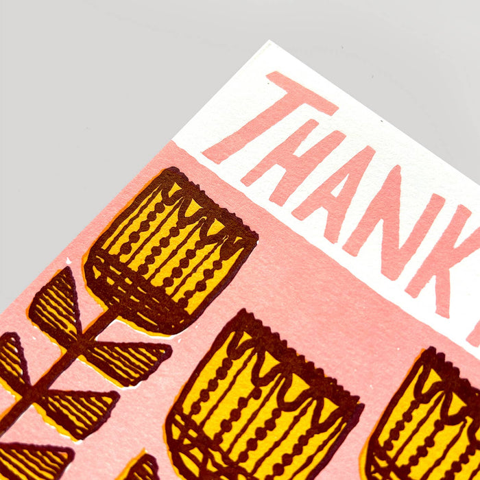 Thank You Folk Flowers: Single card