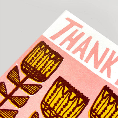Thank You Folk Flowers: Single card