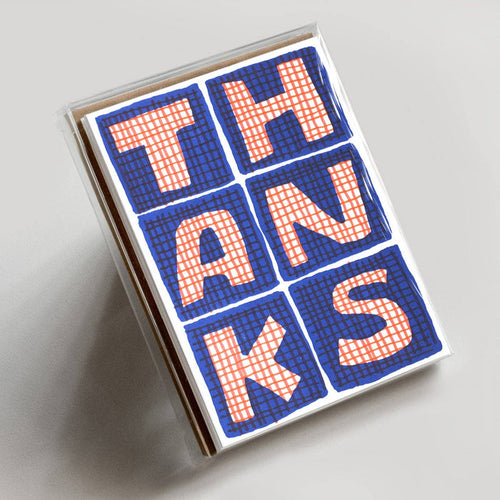 Thanks Graph Squares Boxed Set: Set of 6 cards