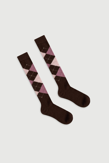 The Argyle Socks Brown