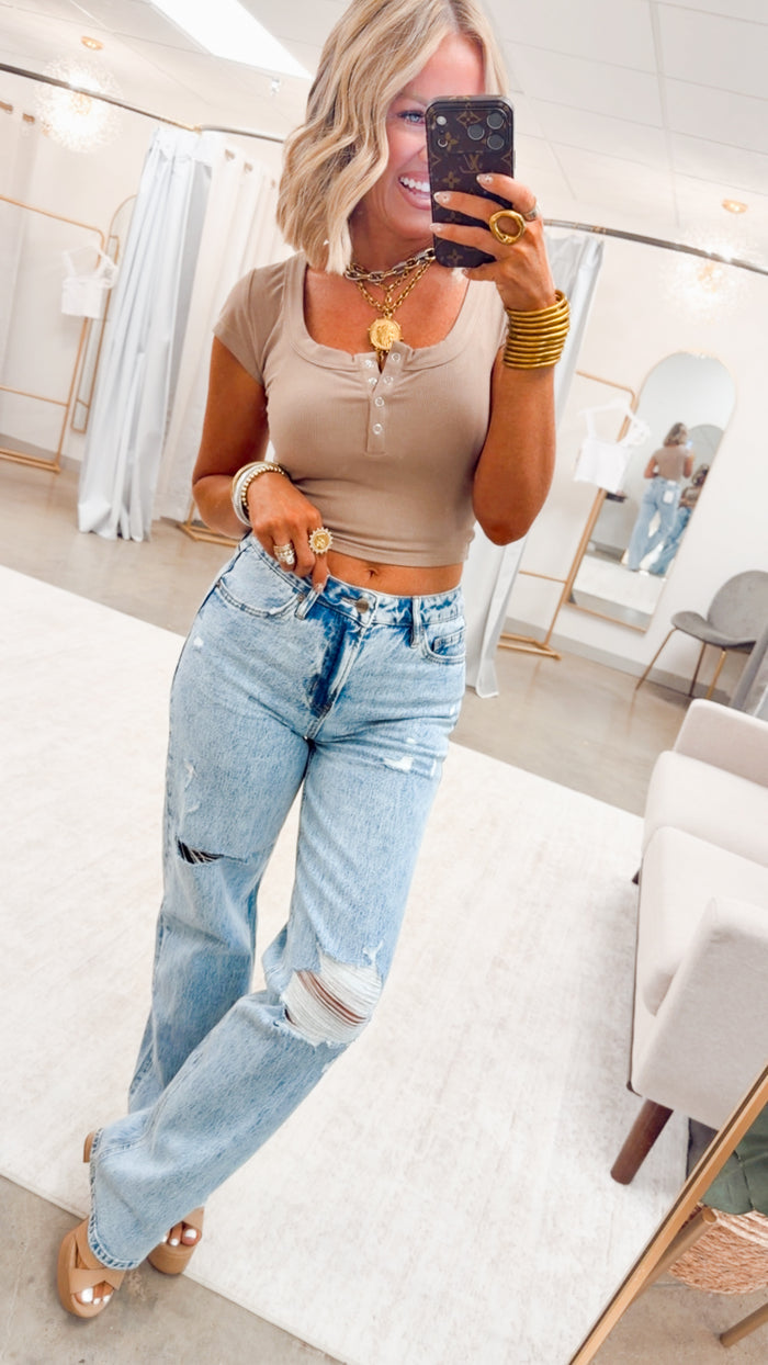 The Emma High Rise Straight Jean
