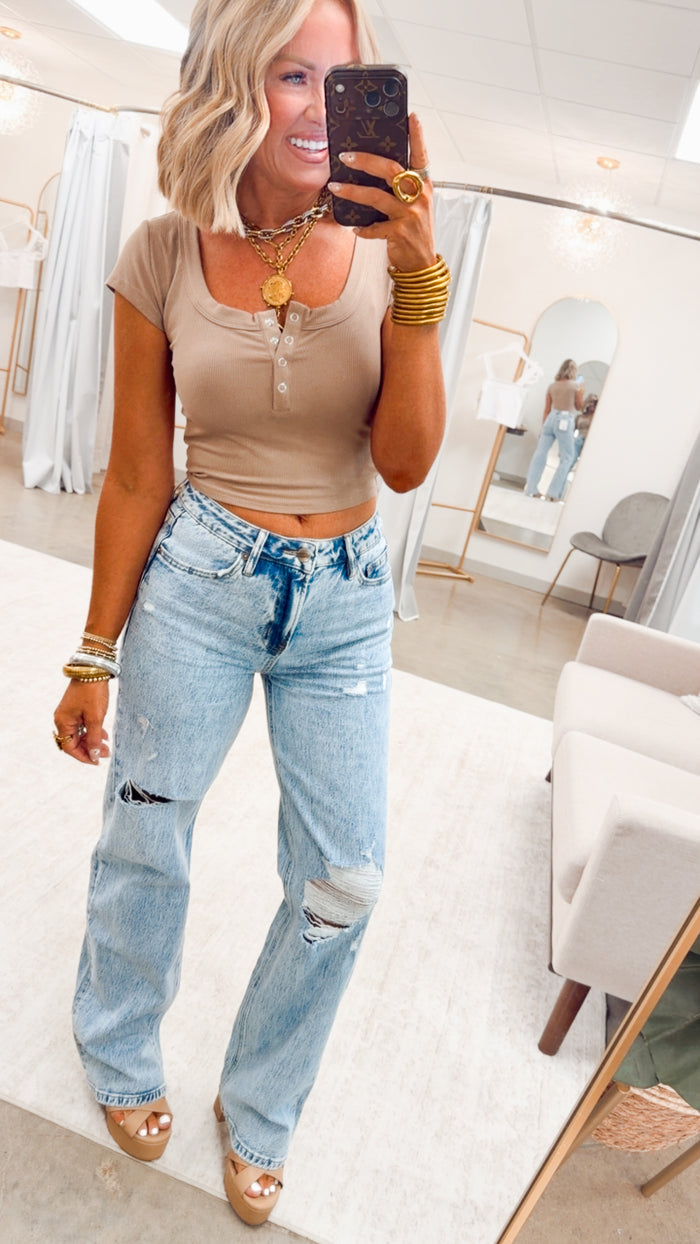 The Emma High Rise Straight Jean