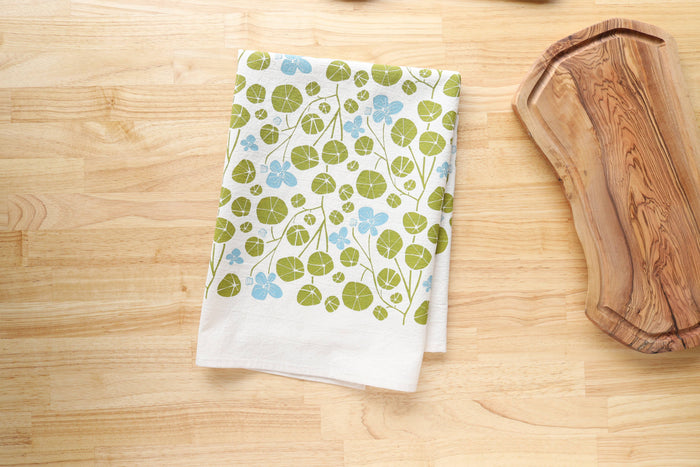 The High Fiber - *NEW Spring Nasturtium Kitchen Towel, Natural Cotton