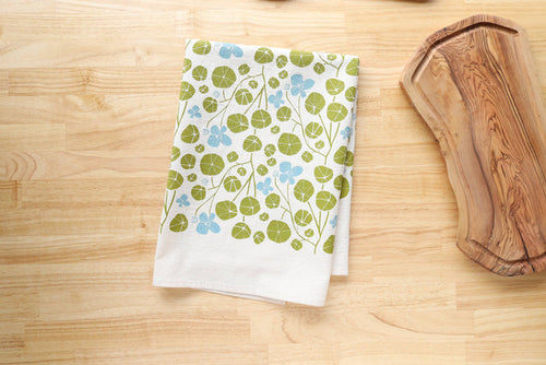 The High Fiber - *NEW Spring Nasturtium Kitchen Towel, Natural Cotton