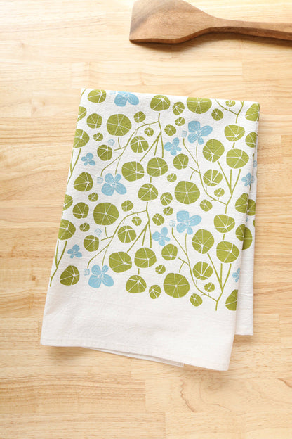 The High Fiber - *NEW Spring Nasturtium Kitchen Towel, Natural Cotton