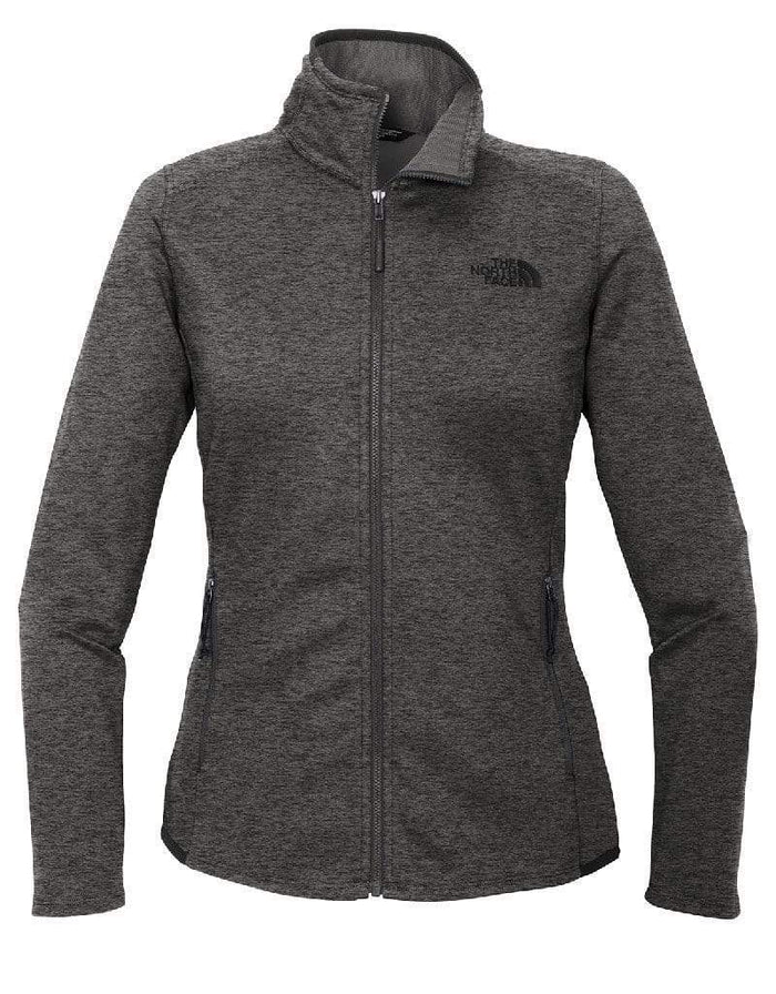 TNF Dark Grey Heather / SM Custom The North Face Ladies Skyline Full-Zip Fleece Jacket - Corporate Gifts