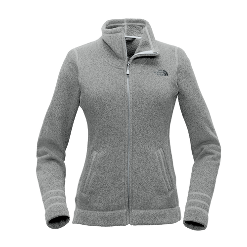 TNF Medium Grey Heather / SM Custom The North Face Ladies Sweater Fleece Jacket - Corporate Gifts