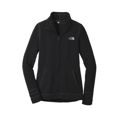 TNF Black Heather / SM Custom The North Face Ladies Sweater Fleece Jacket - Corporate Gifts