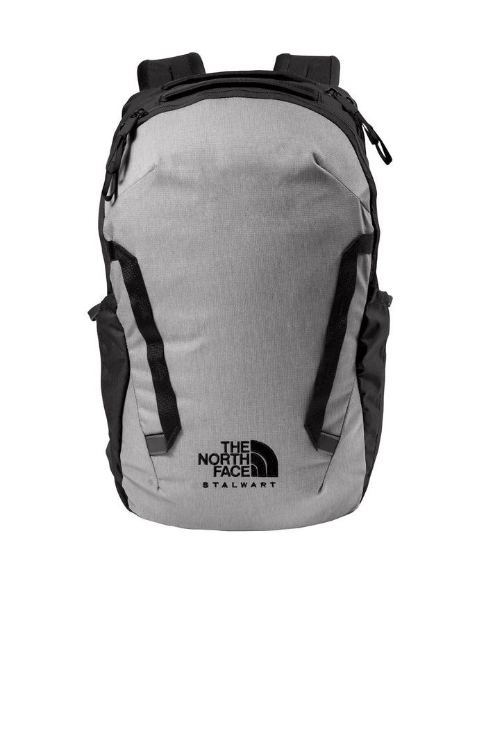 Mid Grey Dark Heather / TNF Black Custom The North Face Stalwart Backpack - Corporate Gifts