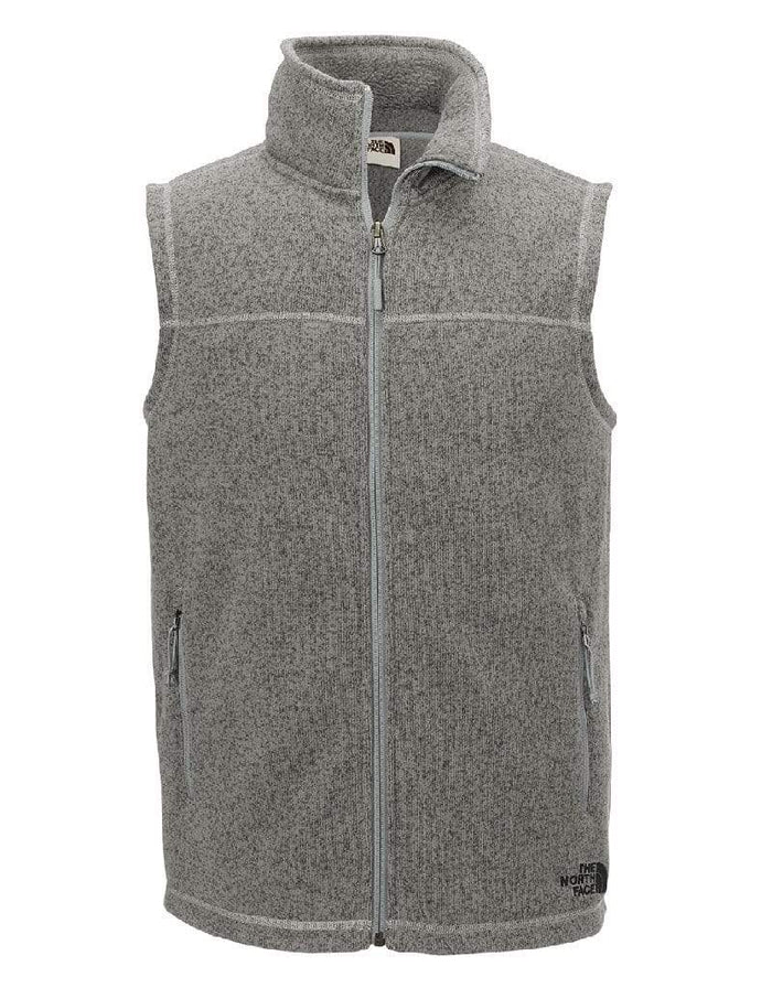 TNF Medium Grey Heather / SM Custom The North Face Sweater Fleece Vest - Corporate Gifts