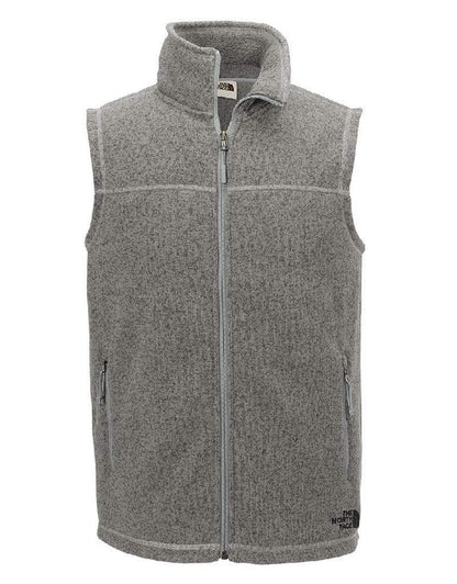 TNF Medium Grey Heather / SM Custom The North Face Sweater Fleece Vest - Corporate Gifts