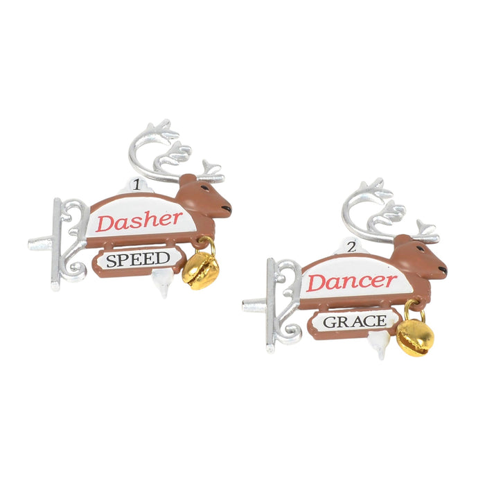 The Reindeer Stables Dasher-Speed & "Dancer-Grace" Signs
