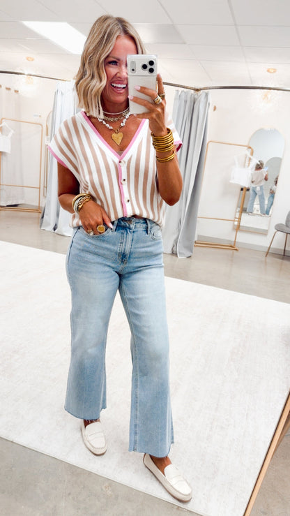 The Stormi Mid Rise Wide Leg Jean