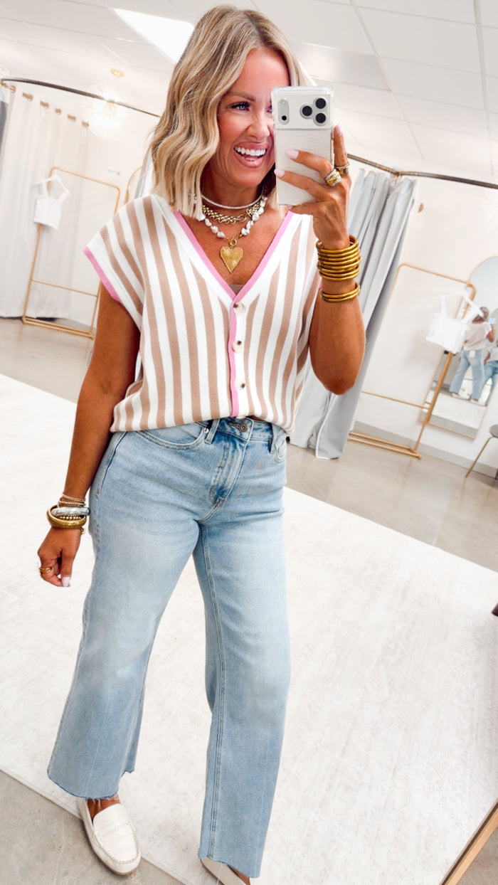 The Stormi Mid Rise Wide Leg Jean