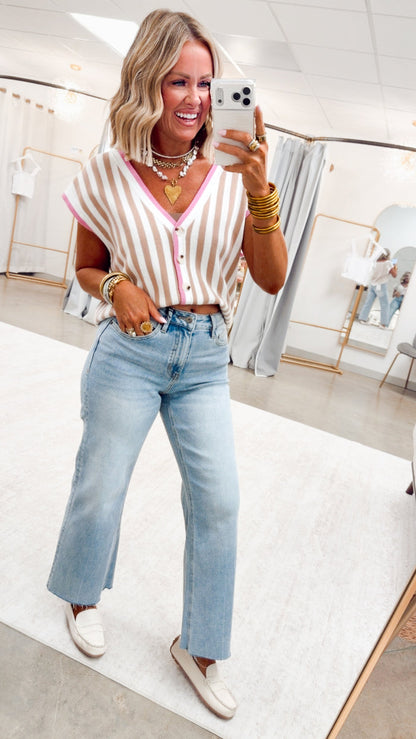 The Stormi Mid Rise Wide Leg Jean