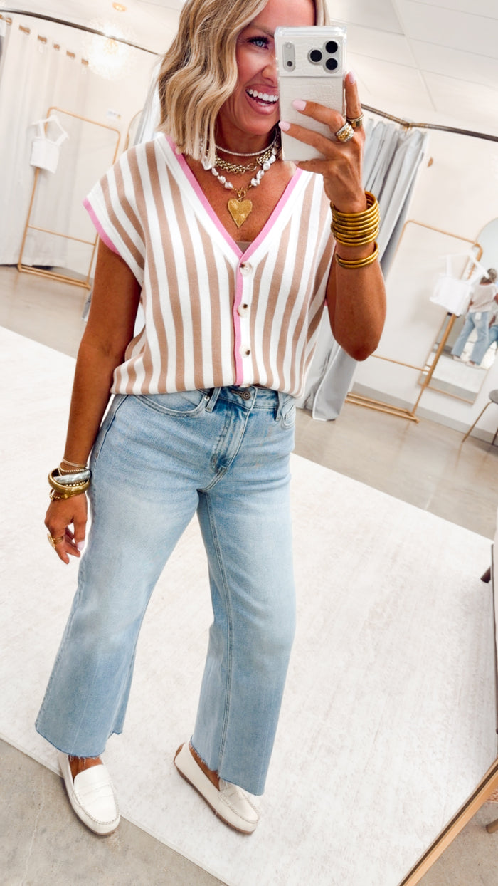 The Stormi Mid Rise Wide Leg Jean