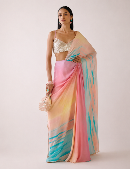 The Sunset Saree