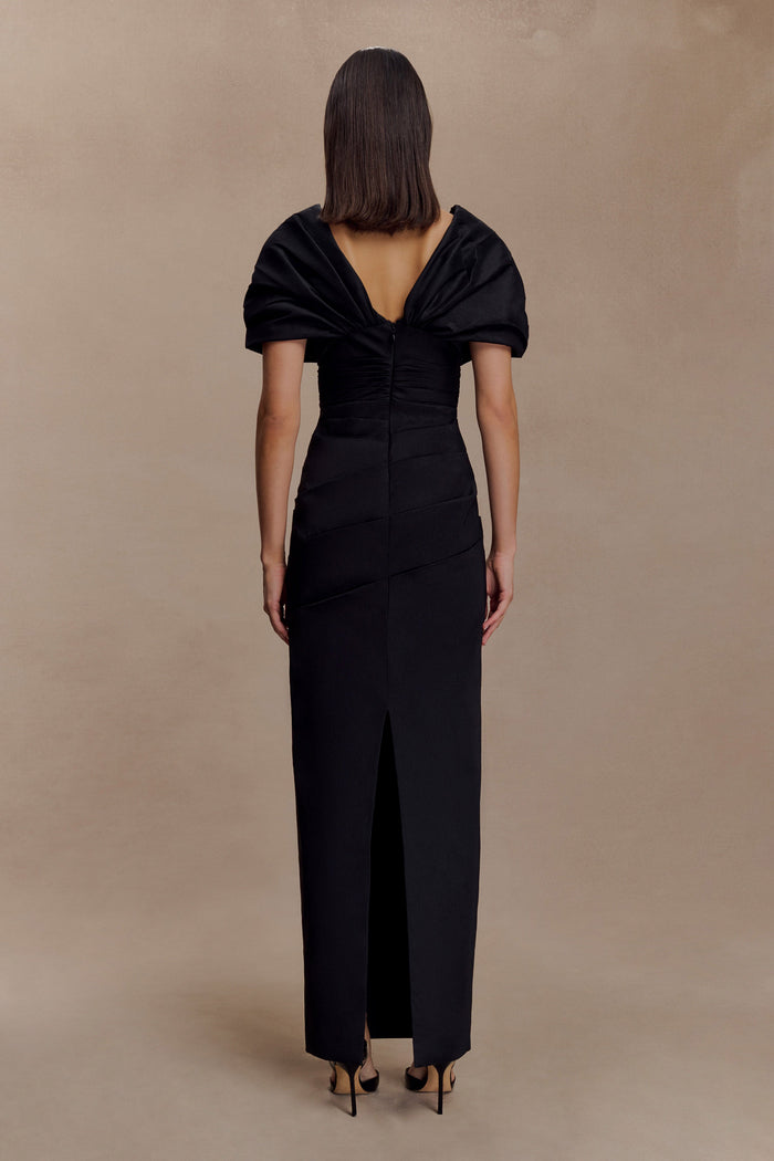 Thelma Bardot Maxi Dress - Black