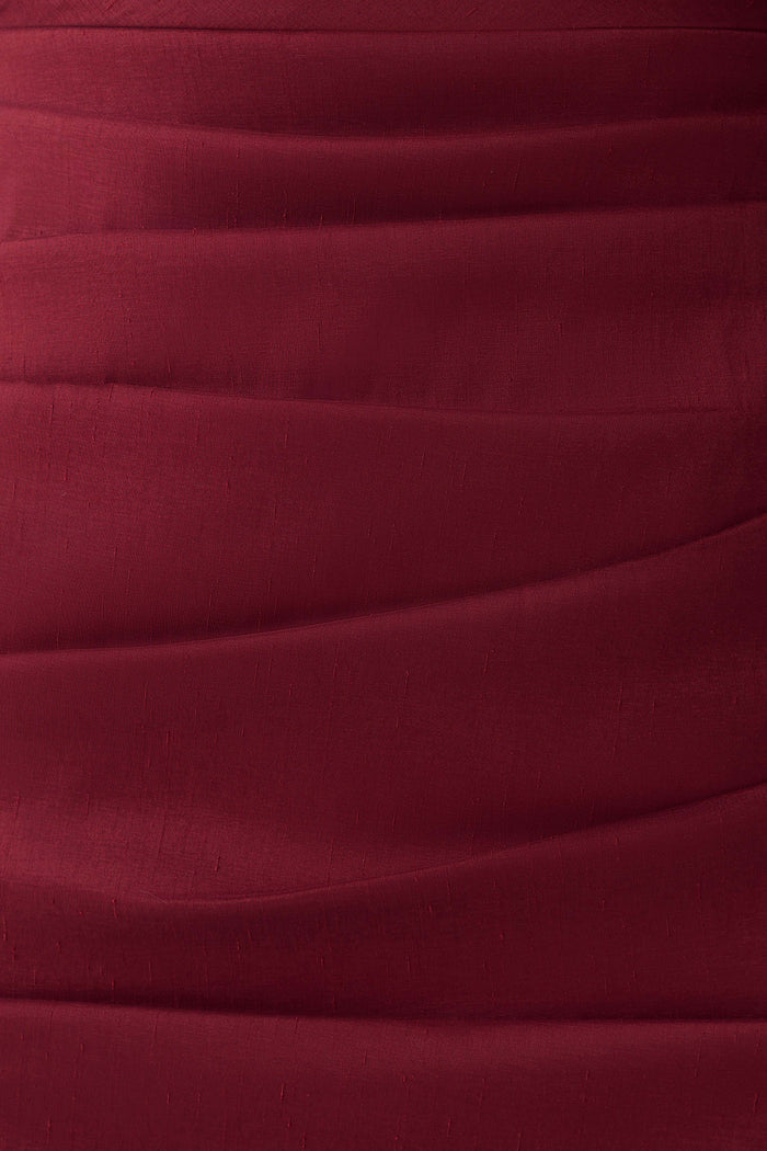 Thelma Bardot Maxi Dress - Wine