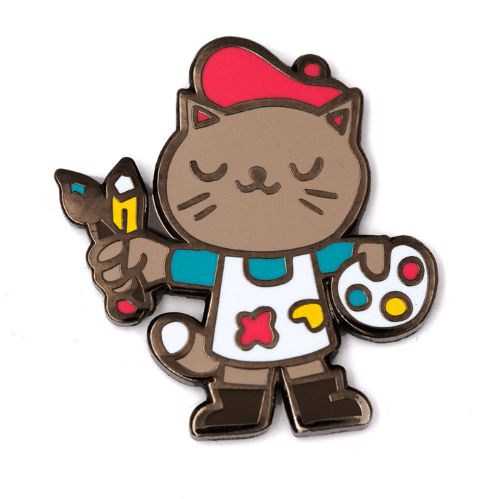 These Are Things - Artist Cat Pin