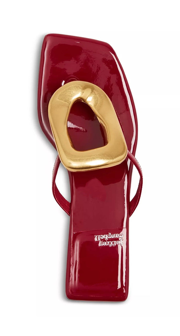 Stylish Red Sandle with gold Accent
