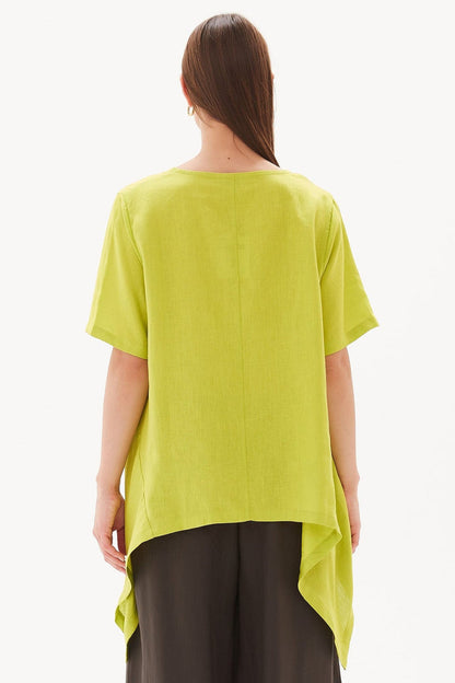 Tirelli 3112 Drop Side Linen Top Citrus Green - Dotique