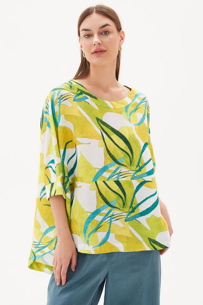 Tirelli 3116 Pleat Back Easy Top Citrus Green - Dotique