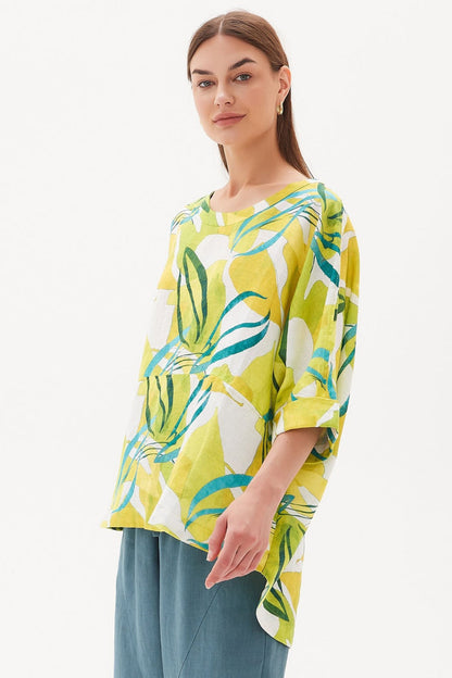 Tirelli 3116 Pleat Back Easy Top Citrus Green - Dotique