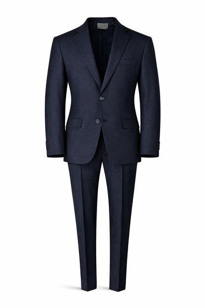 T.O. Boy's Fashion Soho Stretch Suit - Black on Navy Design
