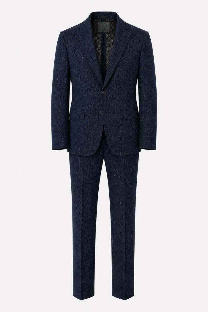 T.O. Boy's Fashion Soho Stretch Suit - Deep Sapphire Navy