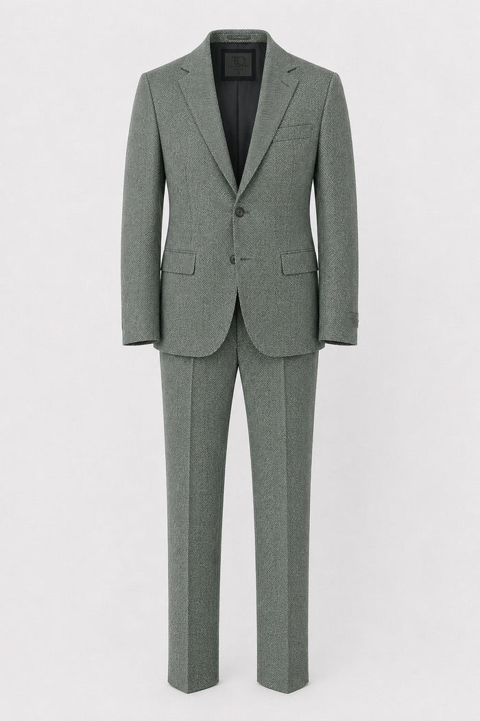 T.O. Boy's Fashion Soho Stretch Suit - Green