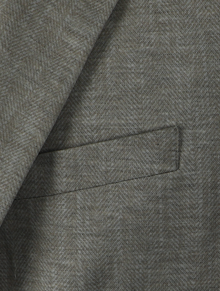 T.O. Boy's Fashion Soho Stretch Suit - Taupe Herringbone