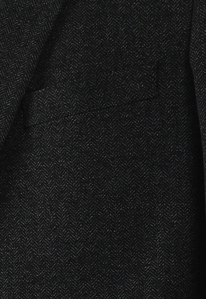 T.O. Boy's Fashion Stretch Suit - Black herringbone