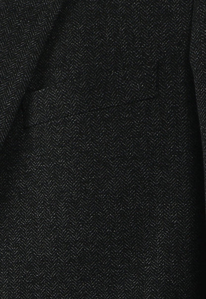 T.O. Boy's Fashion Stretch Suit - Black herringbone