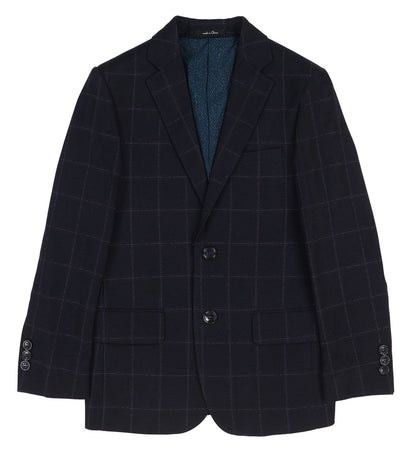 T.O. Boy's TR Fashion Checked Navy Suit