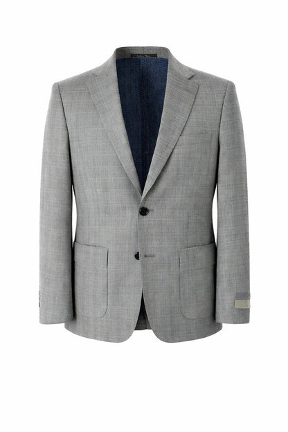 T.O. Boy's TR Fashion Patch Pocket Blazer - White on Blue